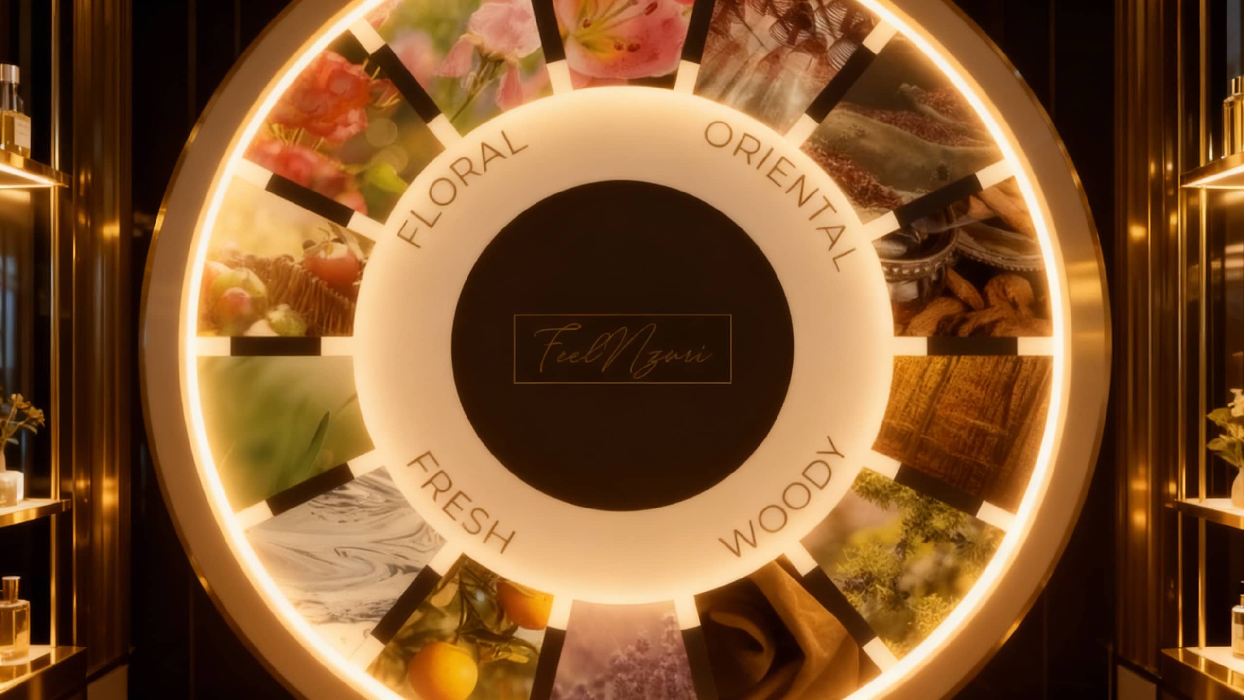 The Fragrance Wheel diagram showing the 4 main families of Luxury Fragrances (1)