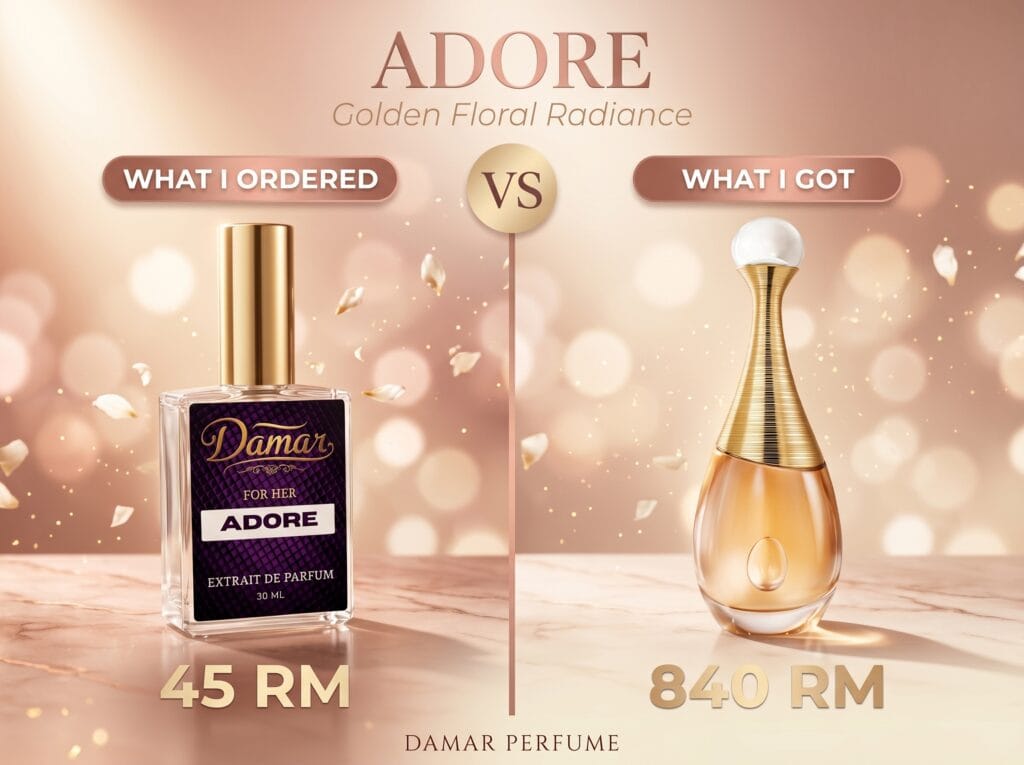 Adore by Damar Perfume 30ml Extrait de Parfum best Dior Jadore dupe Malaysia for women