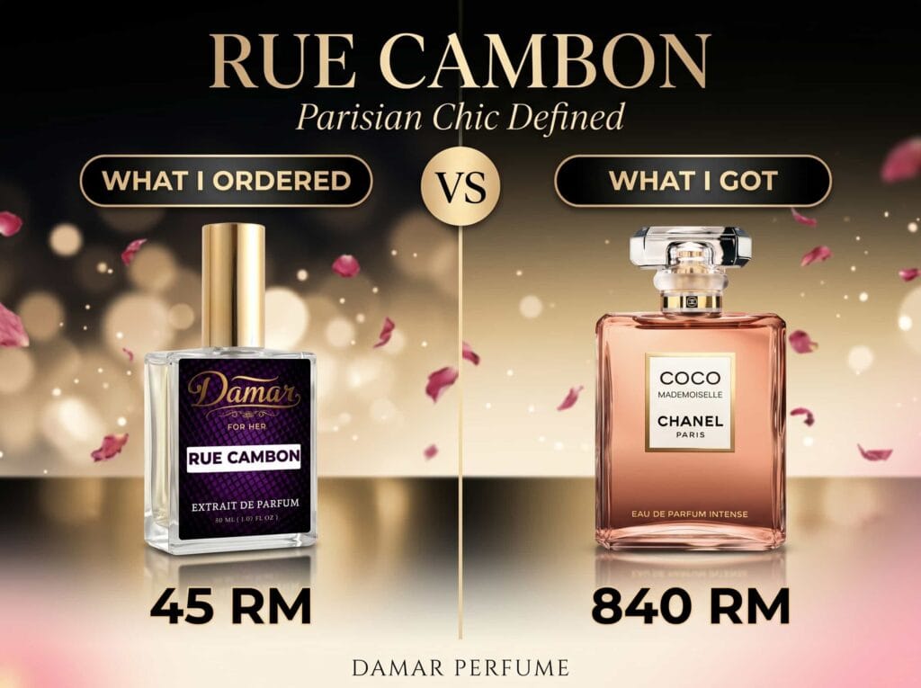 Rue Cambon by Damar Perfume 30ml Extrait de Parfum — best Coco Mademoiselle alternative Malaysia for women