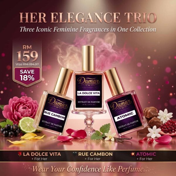 DAMAR Her Elegance Trio women perfume gift set (2)