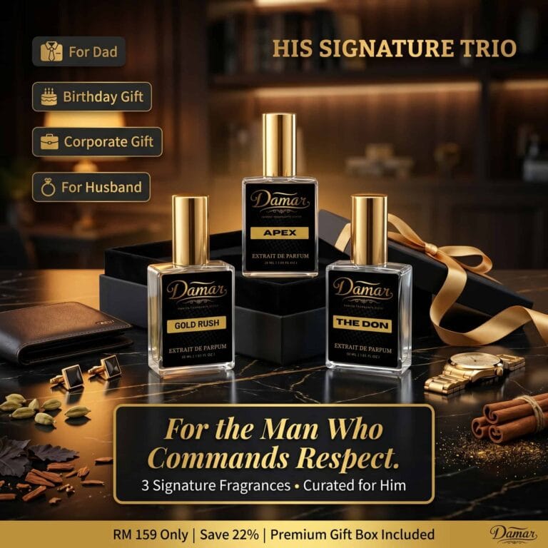 DAMAR luxury cologne set 3 bottles masculine (1)